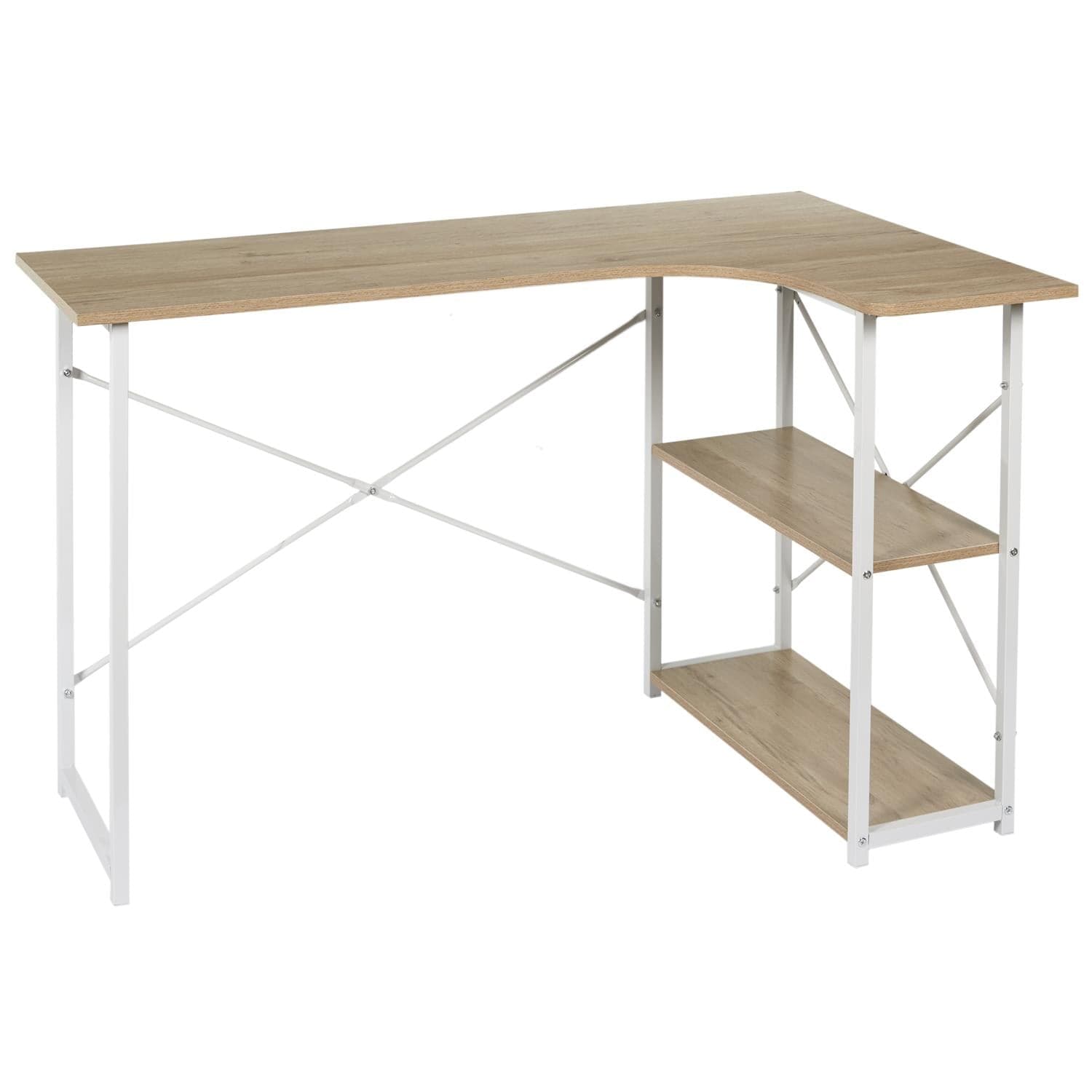 HOME DECO FACTORY Bureau d angle job blanc