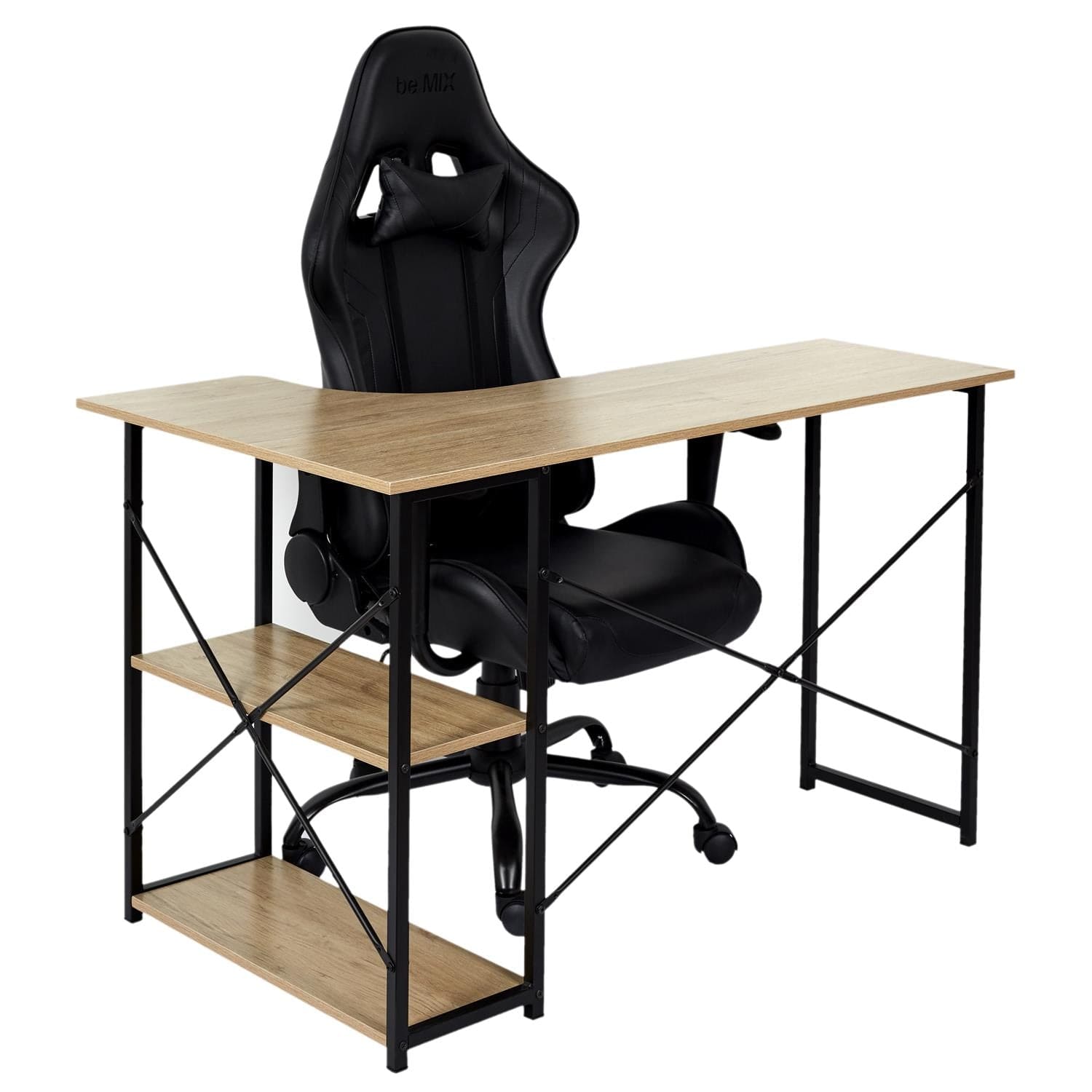 HOME DECO FACTORY Bureau d angle job noir