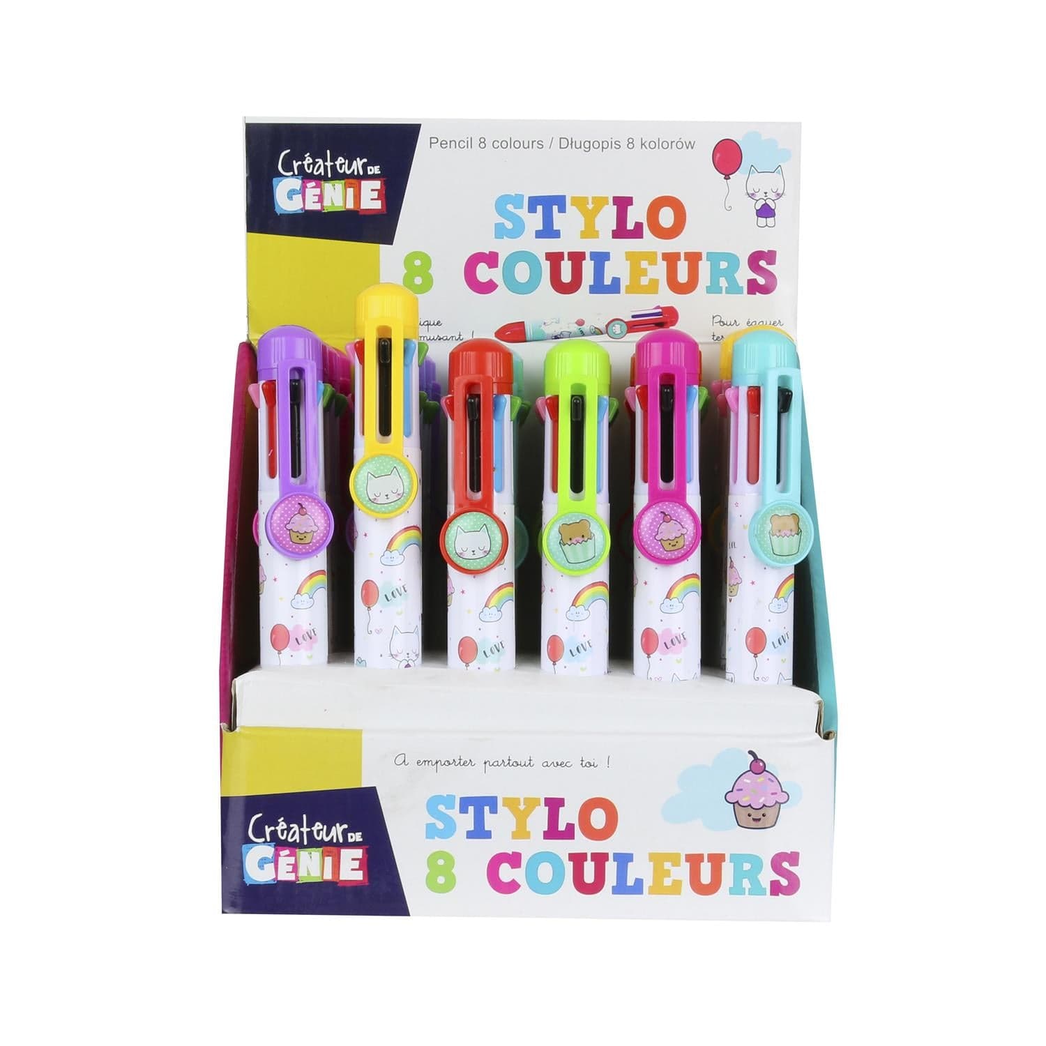 JEUX 2 MOMES Stylo 8 couleurs