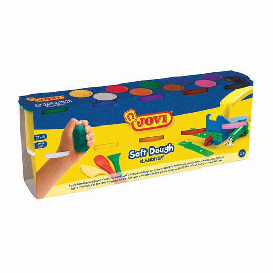 JOVI Set de 10 pots de pâte à modeler Soft Dough Blandiver de JOVI