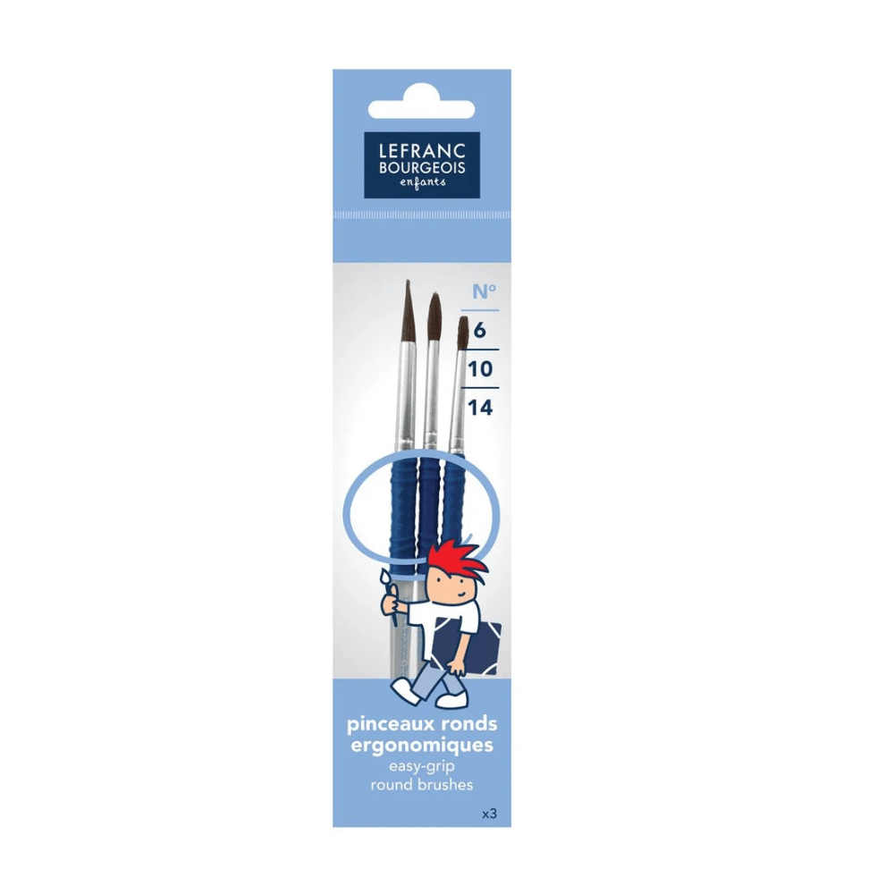 LEFRANC & BOURGEOIS Set de 3 Pinceaux Pointus Grippy Lefranc Bourgeois