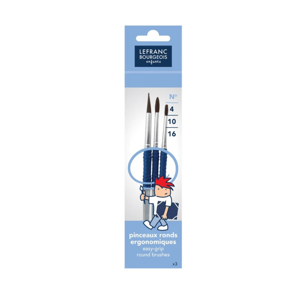 LEFRANC & BOURGEOIS Set de 3 Pinceaux Pointus Grippy Lefranc Bourgeois