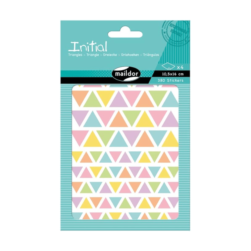 MAILDOR Maildor Gommettes Triangulaires 4 Planches x380