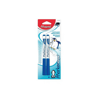 Maped Bleu Set de 2 Feutres Ardoise Maped Blister