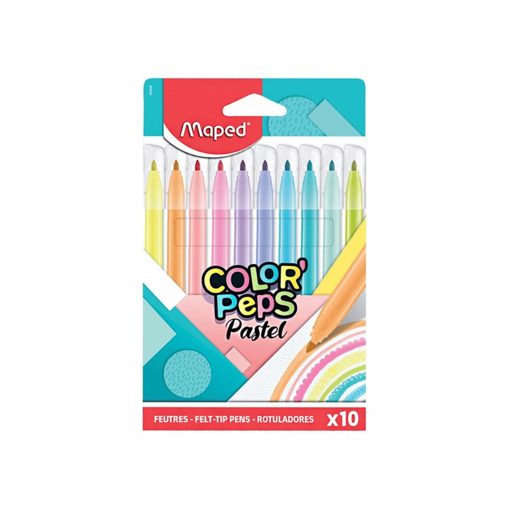 Maped Etui de 10 feutres Color'Peps Pastel de MAPED
