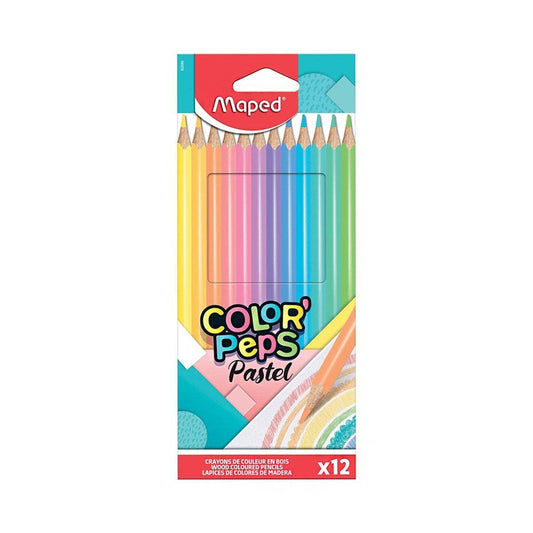 Maped Etui de 12 crayons Color'Peps Pastel de MAPED