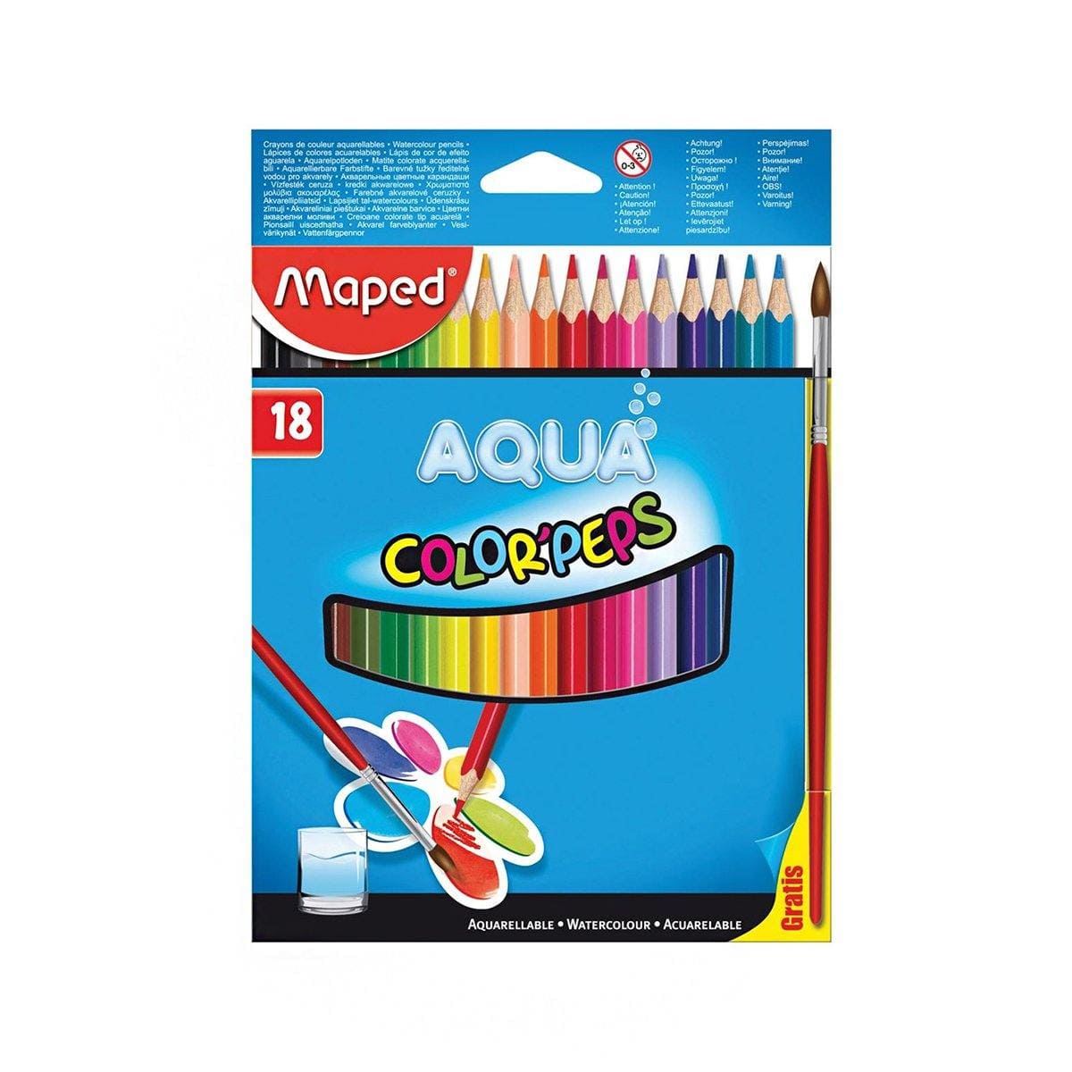 Maped Etui de 18 crayons Color'Peps Aqua de MAPED
