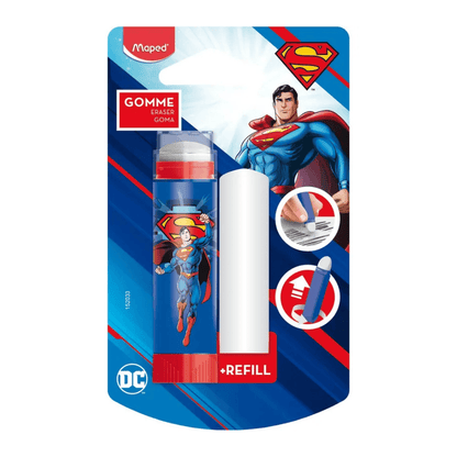 Maped Gomme Tube Superman Maped + 1 Recharge