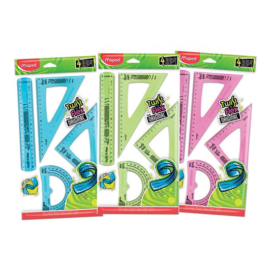 Maped Kit de traçage 20 cm 4 pièces Twist'n Flex de MAPED