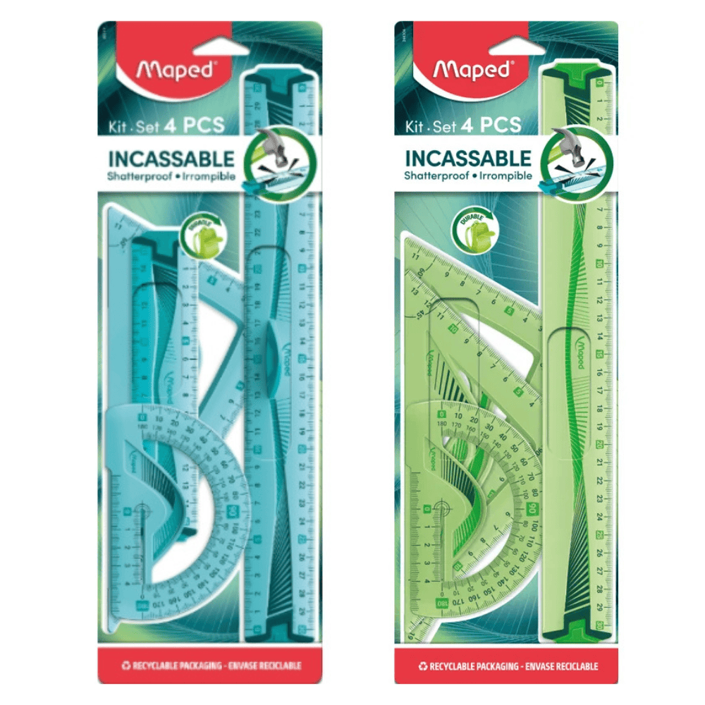 Maped Kit Traçage Incassable 30 cm 4 Pièces Maped