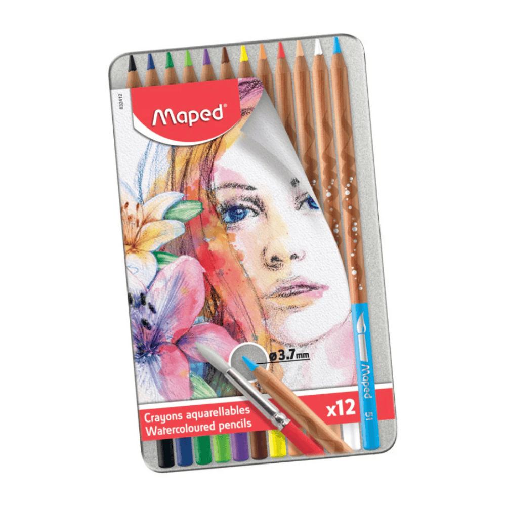 Maped Lot de 12 Crayons Couleur Aquarelle Maped