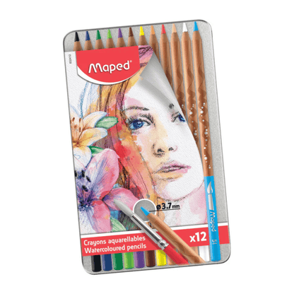 Maped Lot de 12 Crayons Couleur Aquarelle Maped