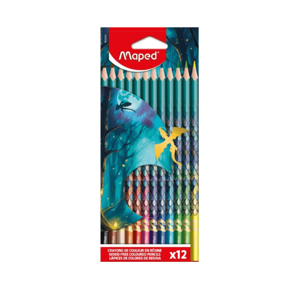 Maped Lot de 12 Crayons de Couleur Maped Dragon