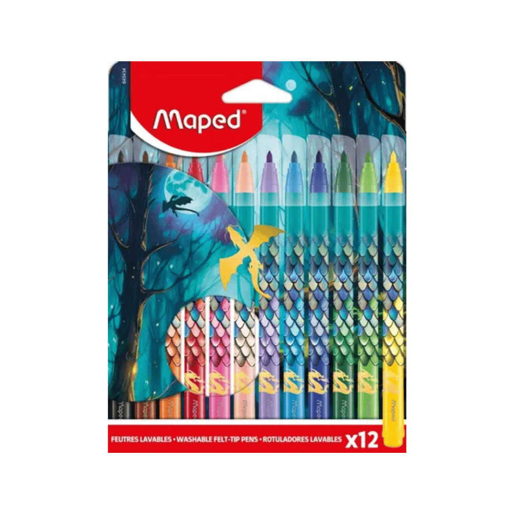 Maped Lot de 12 Feutres de Coloriage Maped Dragon