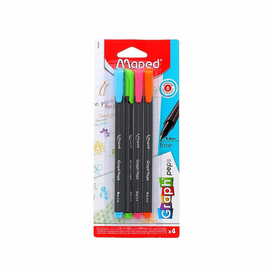 Maped Lot de 4 stylo-feutre Graph'Peps