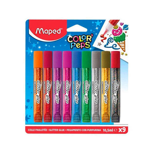 Maped Lot de 9 colles pailletées de MAPED