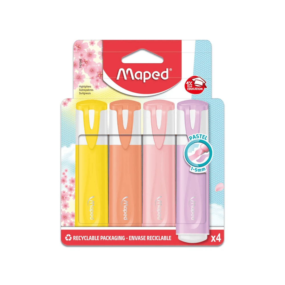 Maped Maped, 4 Fluo'Peps pastels