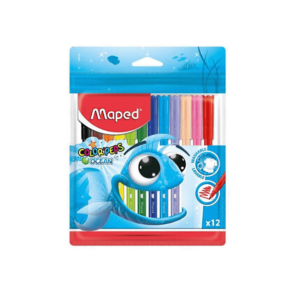 Maped Set de 12 Feutres Color’Peps Océan Maped