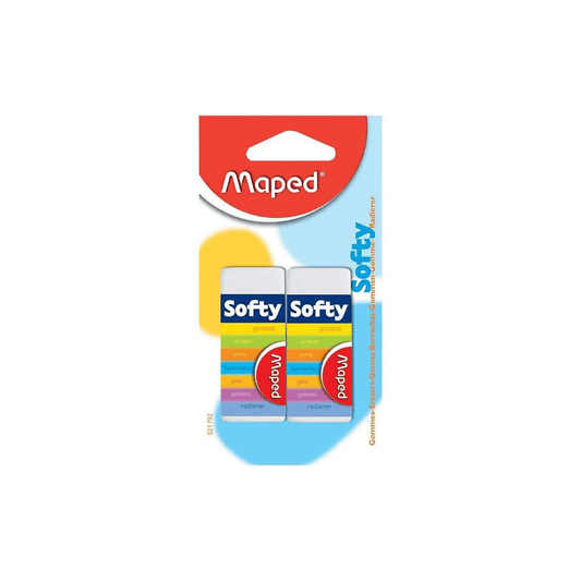 Maped Set de 2 Gommes Maped Softy Blister École