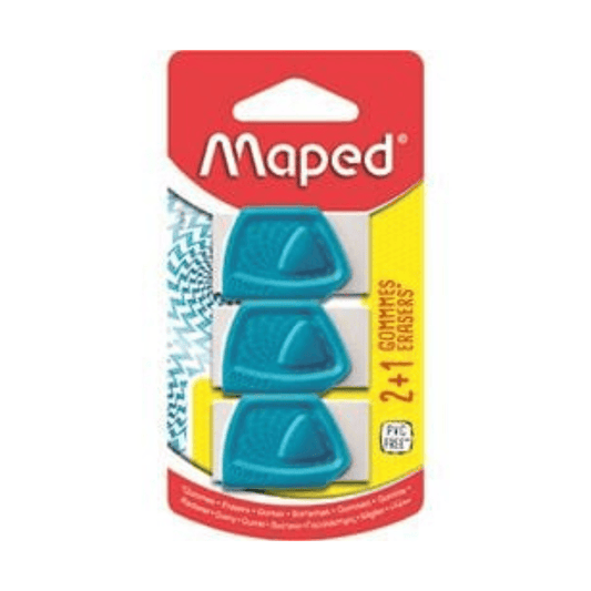 Maped Set de 3 Gommes Maped Precision Blister École