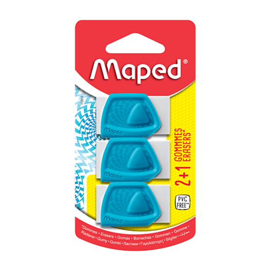 Maped Set de 3 Gommes Maped Precision Blister École