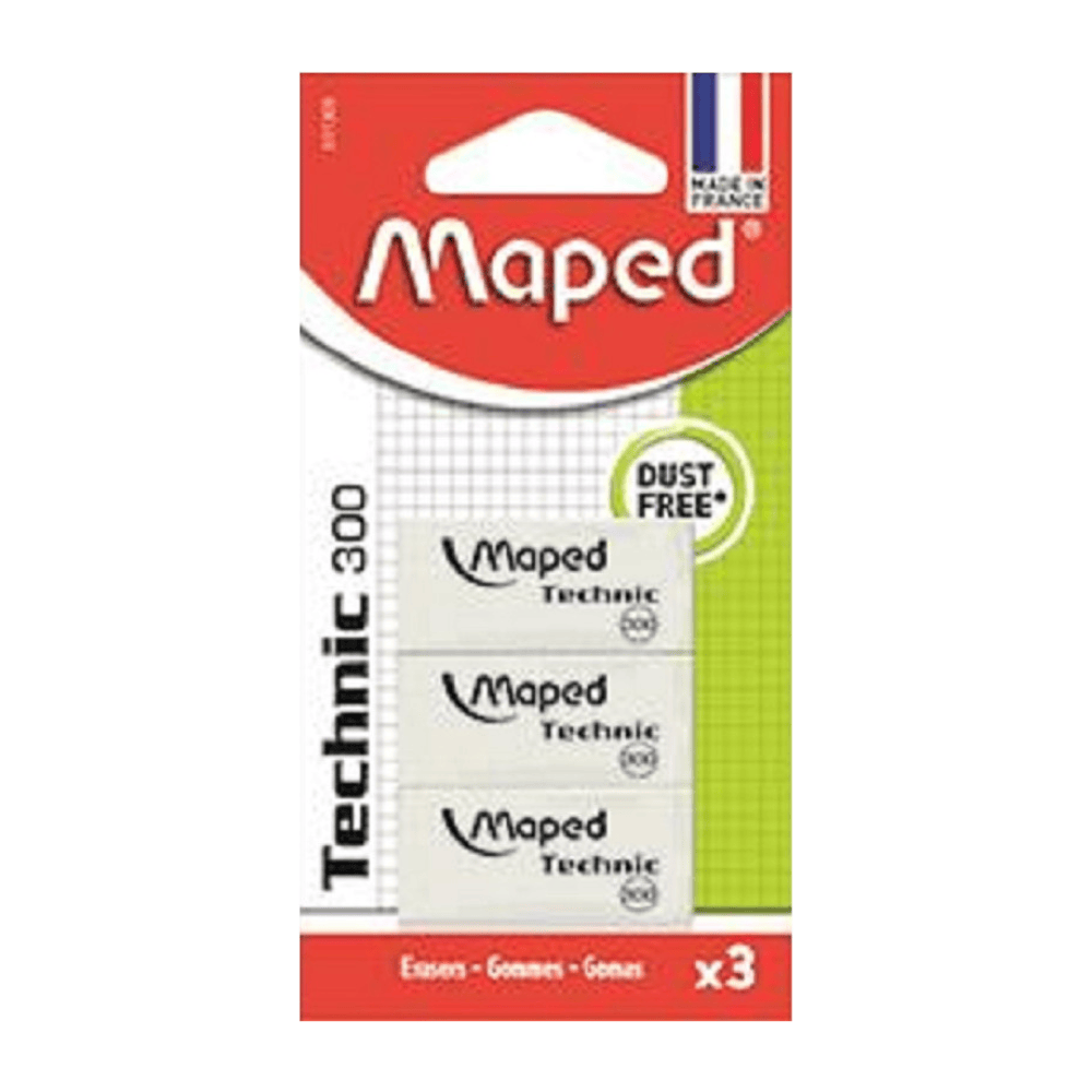 Maped Set de 3 Gommes Technic Mini Maped Blister