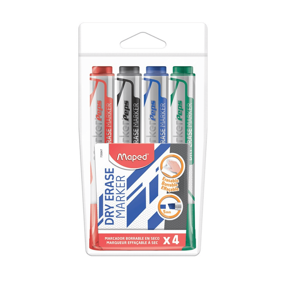 Maped Set de 4 Marqueurs Permanents Maped