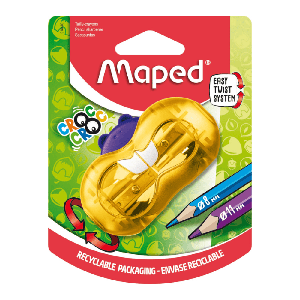 Maped Taille-Crayon Maped Croc Croc Twist 2 Trous avec Réservoir