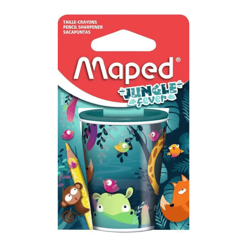Maped Taille-Crayon Maped Jungle Fever 2 Trous avec Réservoir