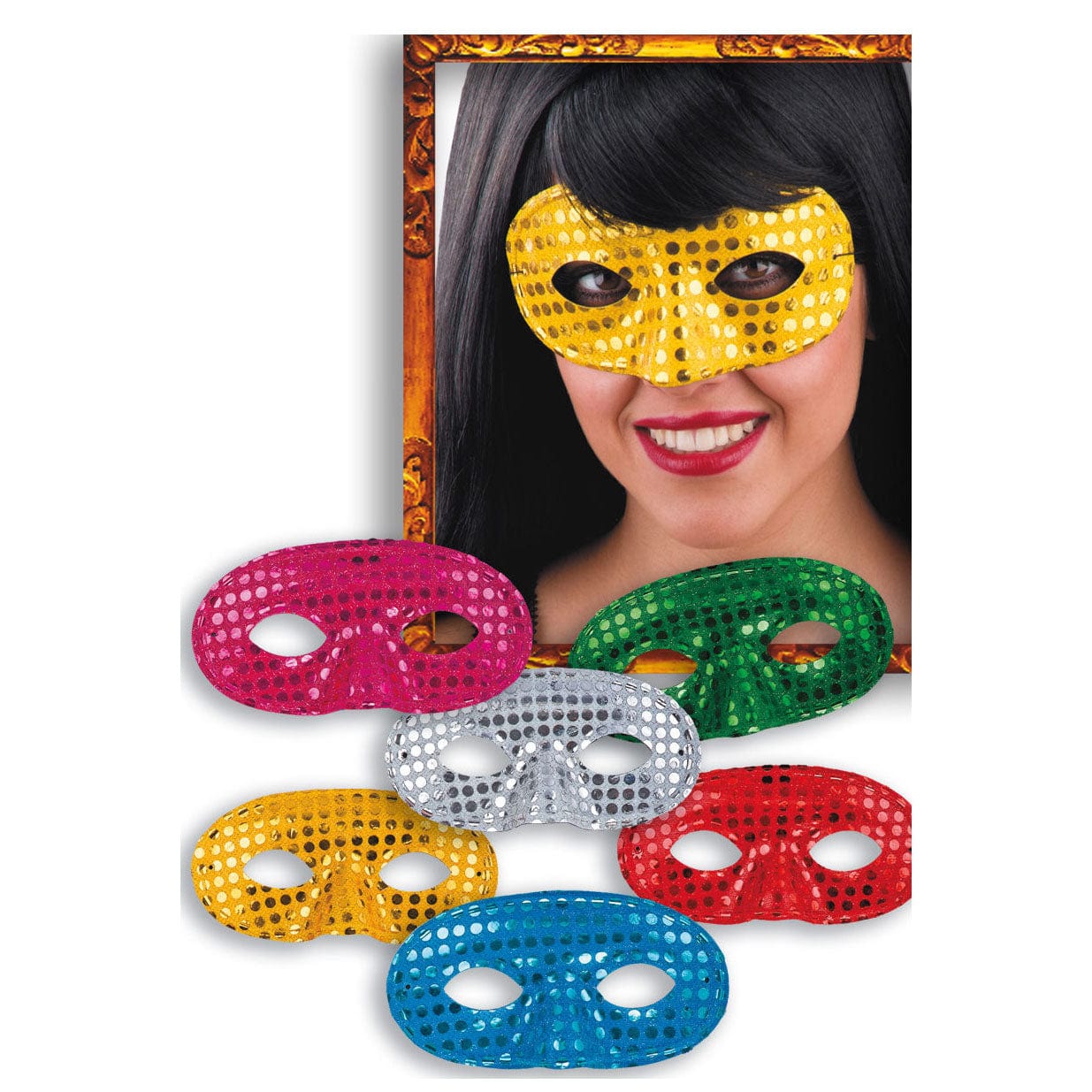 MASQUE Masque domino avec sequins (choix aléatoire)