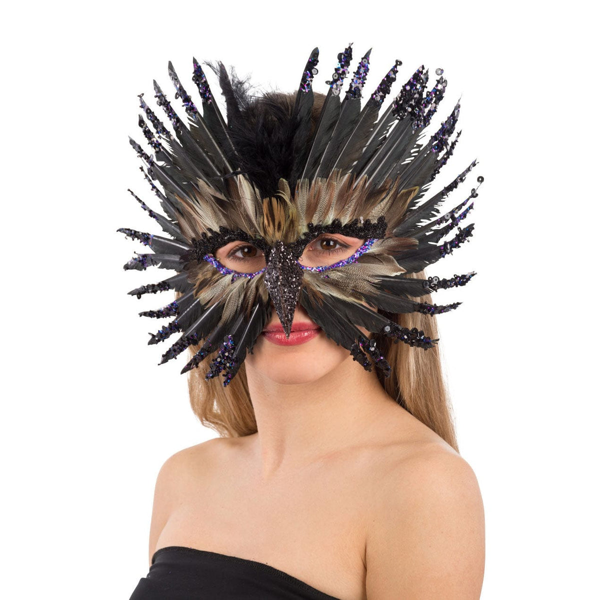 MASQUE Masque Venise avec paillettes et bec