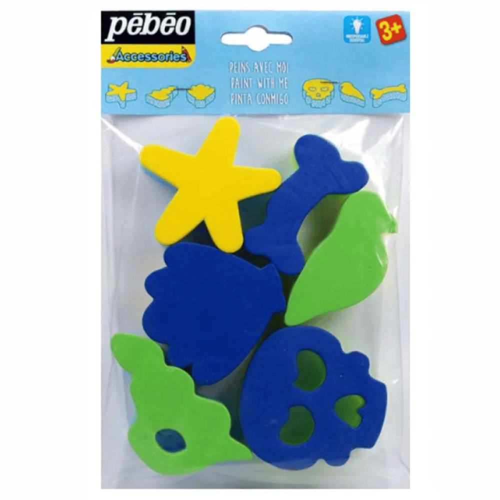 PEBEO Pébéo Set de 6 Tampons Double Mousse Formes Pirate