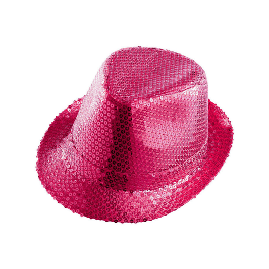SERRE TETE Fuschia Chapeau Gangster à Sequins Fuchsia – Fun & Scintillant