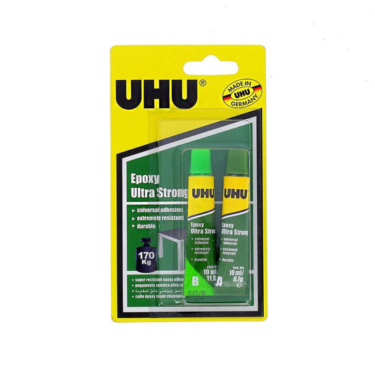 UHU Lot de 2 tubes de colle Epoxy Ultra Strong 10ml de UHU